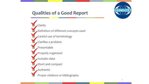 Characteristics and Features of a Good Report